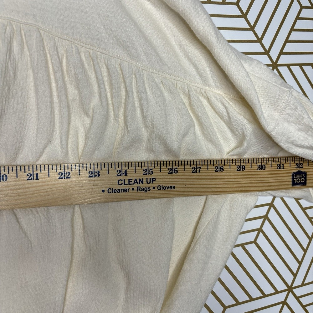 Madewell cropped ivory knit cottagecore top boho ruched minimalist oversized sml - Picture 5 of 10